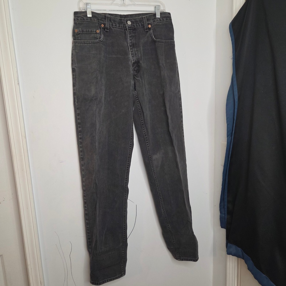 Levis 560 Mens Vintage 90s Loose Fit Tapered Black Denim Jeans 34x36 USA Made